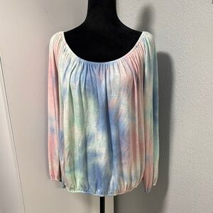 Pastel Tie-Dye Women's Blouse